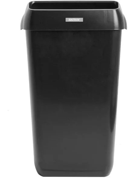 Katrin Waste Bin 25 L, lixeira com tampa, preta