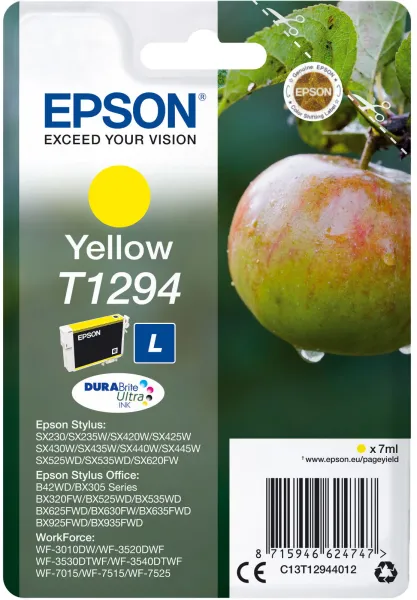 Epson T1294 C13T12944012 Cartucho de Tinta Amarelo, 545 páginas