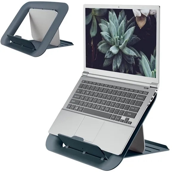 Leitz Ergo Cosy suporte ajustável para laptop, 80% plástico reciclado Cinza Aveludado
