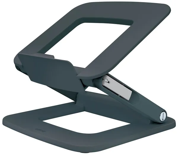 Leitz Ergo suporte para laptop ajustável multiângulo, 80% plástico reciclado, cinza escuro